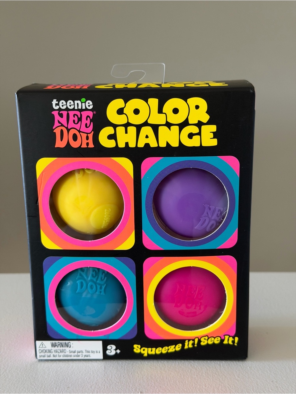Teenie Nee Doh Color Change Sensory Pack - Yellow, Purple, Blue, Pink